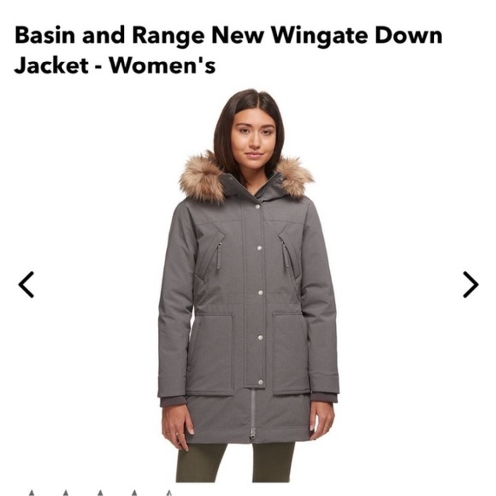 Basin and Range Grey Wingate Down Coat